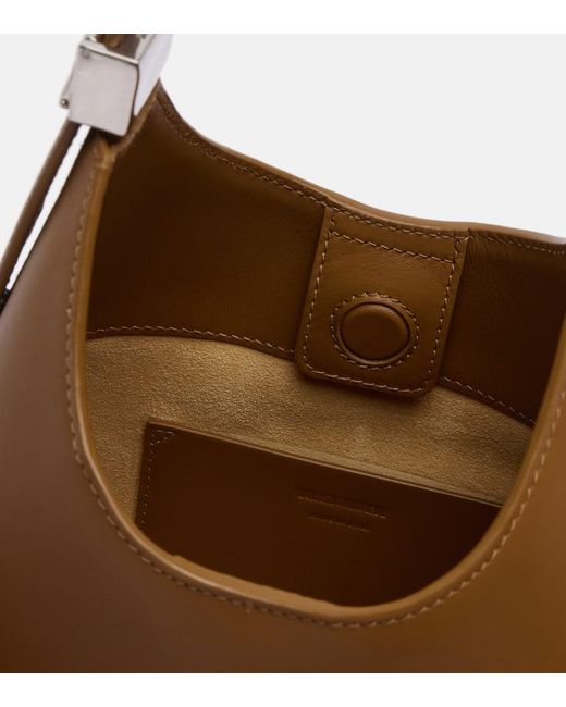 Jil Sander Brown Schultertasche Eldorado Small Aus Leder