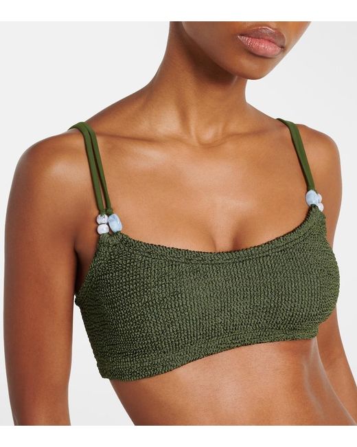 Hunza G Green Cassie Beaded Bikini