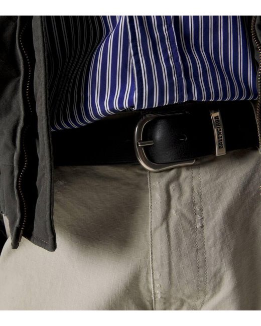Balenciaga Guertel Aus Leder in Black für Herren