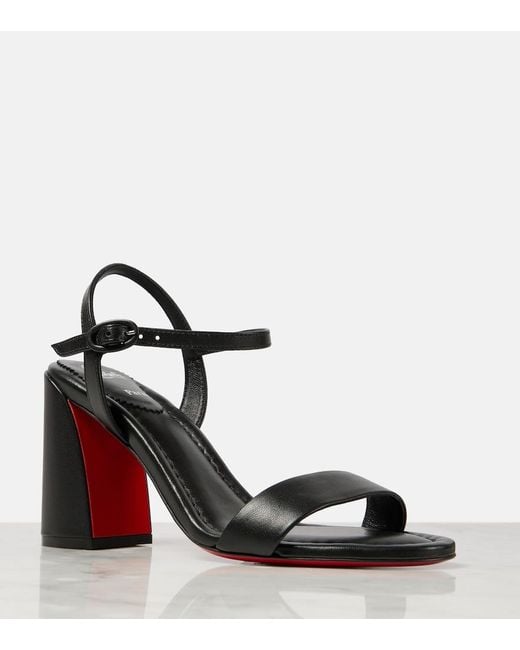 Christian Louboutin Black Miss Jane 85 Leather Sandals