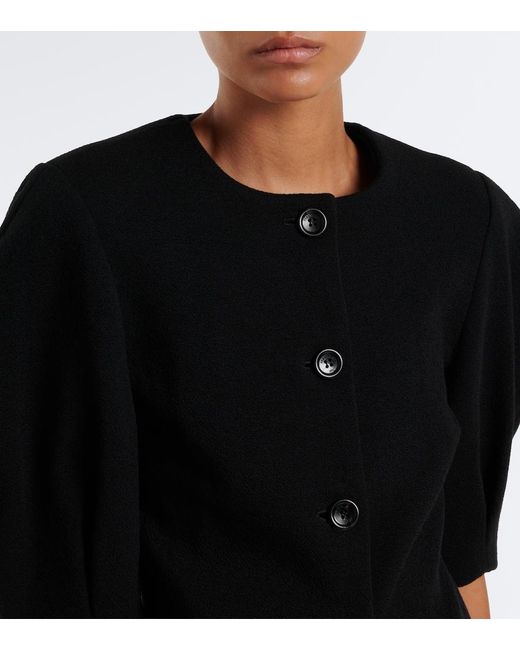 Max Mara Black Jersey Jacquard Jacket