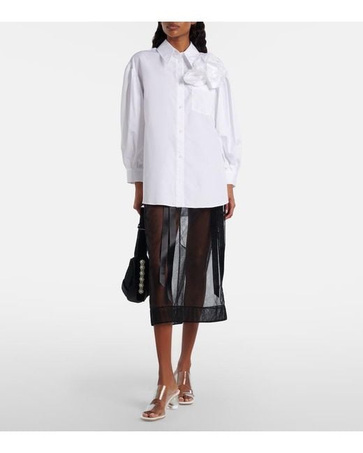 Simone Rocha White Pu Mules