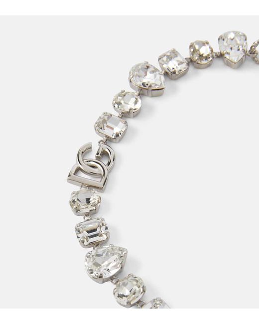 Dolce & Gabbana Metallic Dg Crystal-Embellished Bracelet