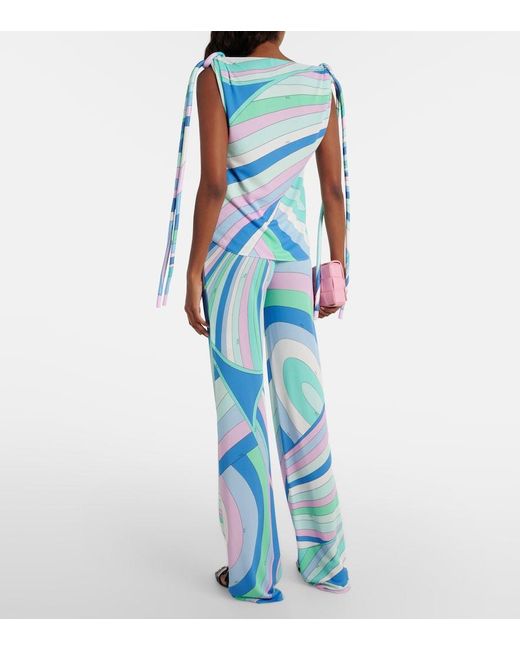Emilio Pucci Blue Iride Top