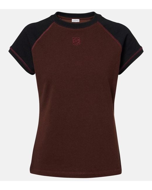 Loewe Brown T-Shirt Aus Einem Baumwollgemisch