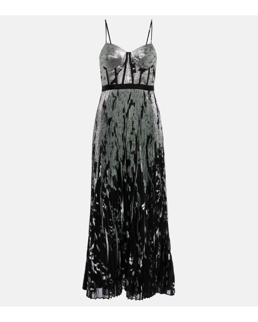 Jonathan Simkhai Black Brielle Metallic Bustier Gown