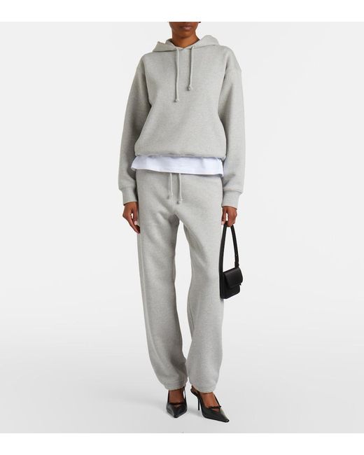 Victoria Beckham Gray Jules Cotton Jersey Sweatpants