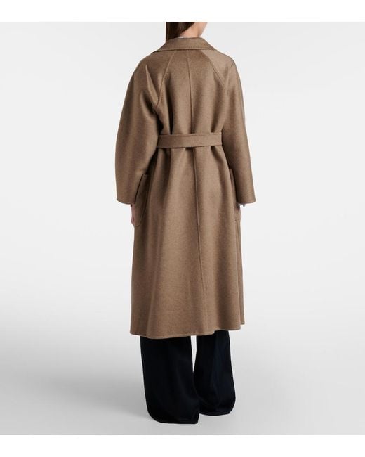 Max Mara Brown Ludmilla Cashmere Wrap Coat