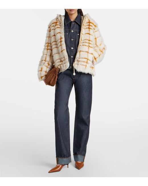 Moncler Natural Pluvier Checked Jacket
