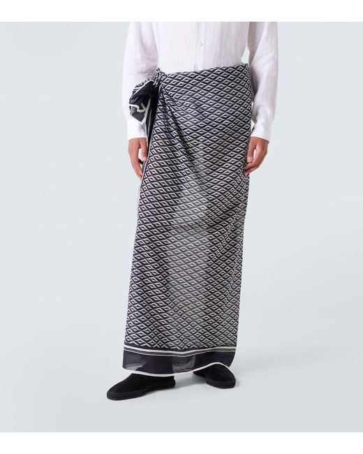 Tom Ford Black Printed Cotton Beach Cover-Up for men