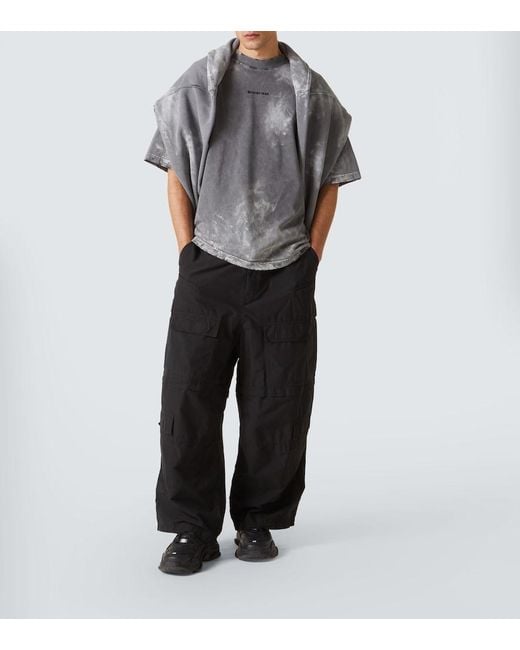 Balenciaga Gray T-Shirt With Logo for men