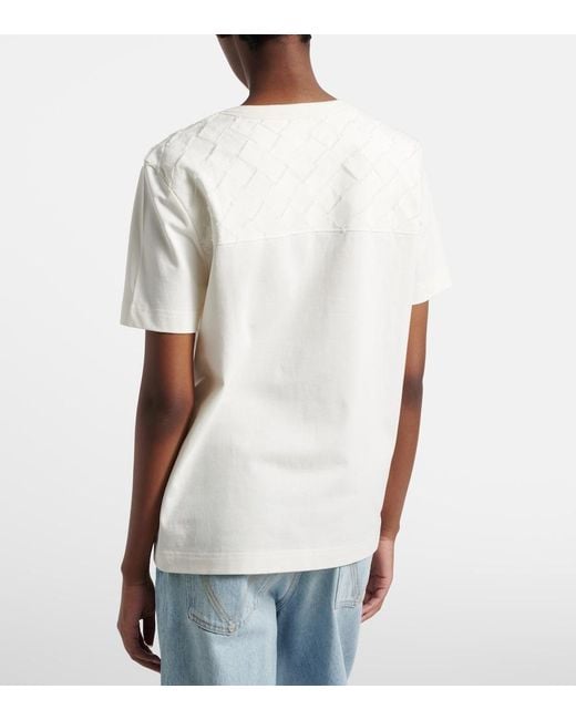 Bottega Veneta White Intrecciato Cotton Jersey T-Shirt