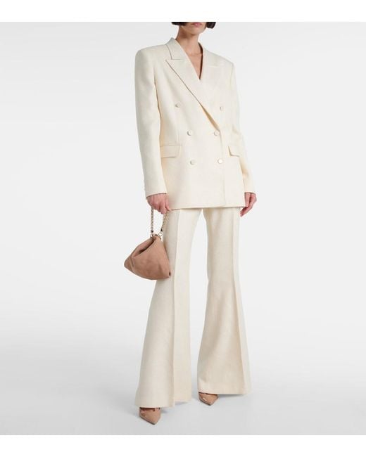 Gabriela Hearst Natural Gavin Double-Breasted Silk And Wool Blazer