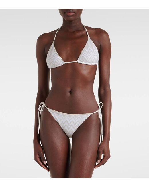 Bikini en zigzag Missoni de color White