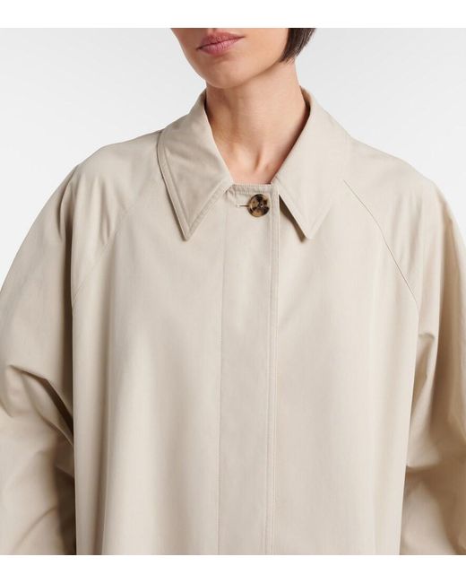 The Row Natural Amaya Belted Cotton Car Coat
