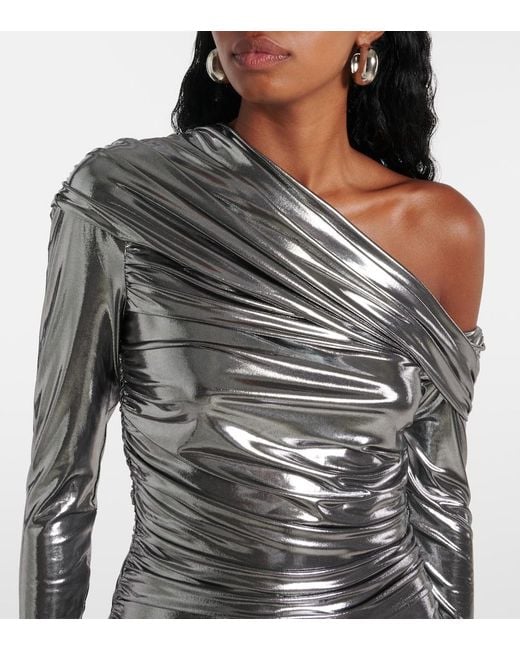 The Sei Gray One-Shoulder Jersey Minidress