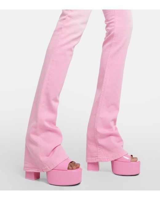 Paris Texas Pink Tatiana Patent Leather Platform Sandals