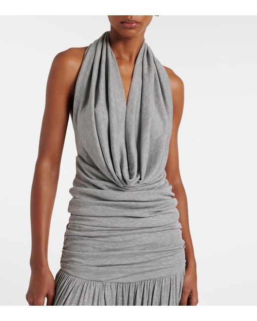AYA MUSE Gray Viona Draped Top