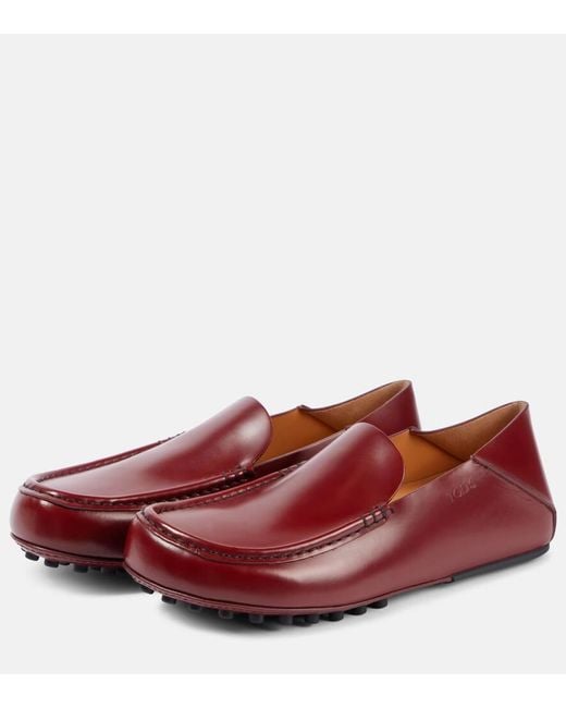Tod's Red Mokassins Gommino Aus Leder