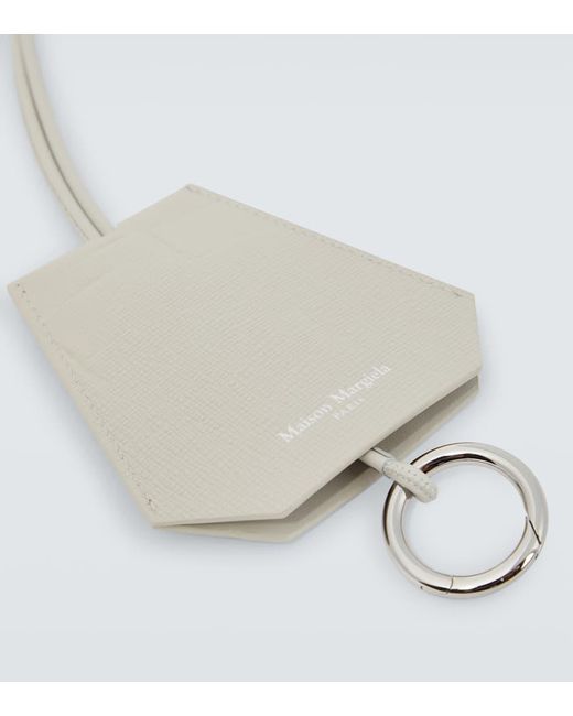 Maison Margiela Schluesselanhaenger Aus Leder in White für Herren