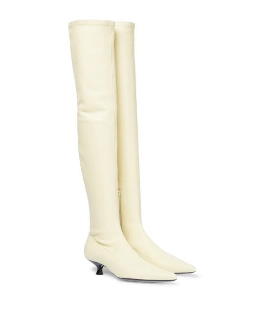 white boots high knee