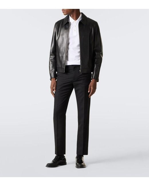 Givenchy Black Leather Derby Shoes for men