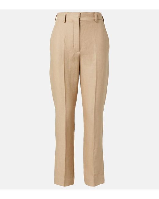 Pantaloni Regular Neo Derk di Loro Piana in Natural