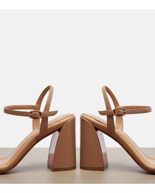 Christian Louboutin Brown Jane Leather Sandals