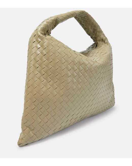 Bottega Veneta Metallic Schultertasche Hop Large Aus Leder