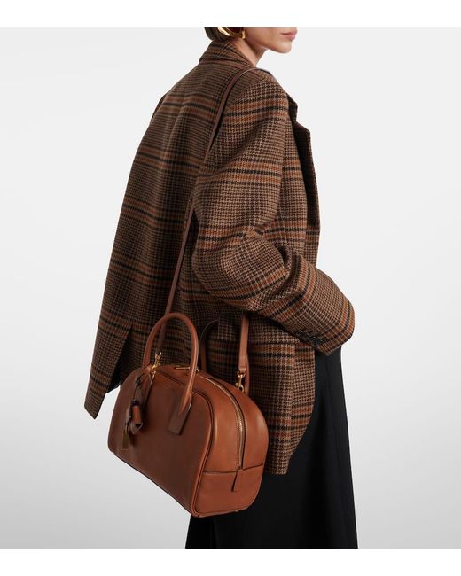 Saint Laurent Brown Sac De Jour Boston Small Leather Tote Bag