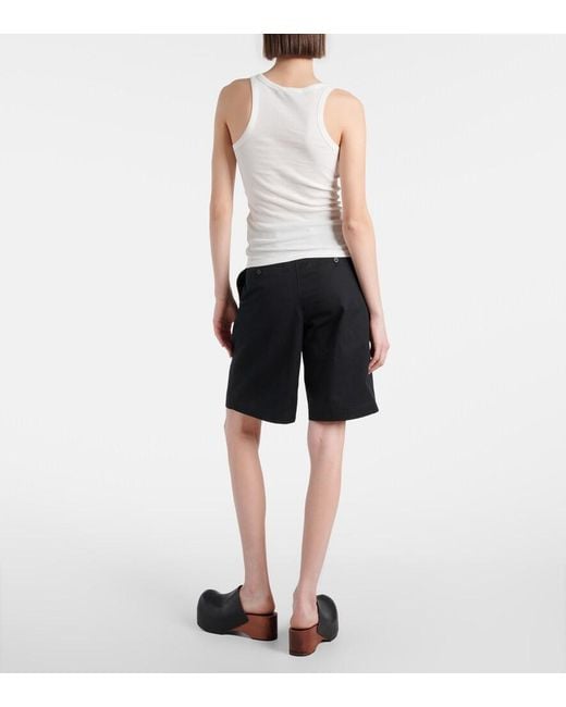 Acne White Chain-Detail Cotton Jersey Tank Top
