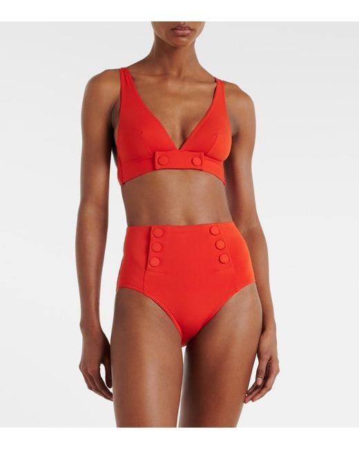 Eres Red Charme Bikini Top