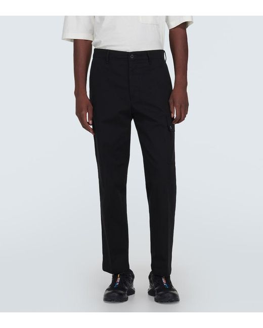 C P Company Black Cotton Cargo Pants for men