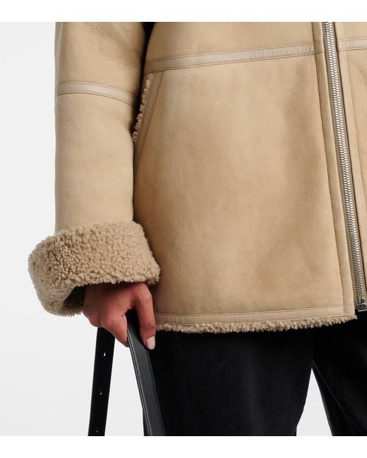 Yves Salomon Natural Wendbare Jacke Aus Leder Und Shearling