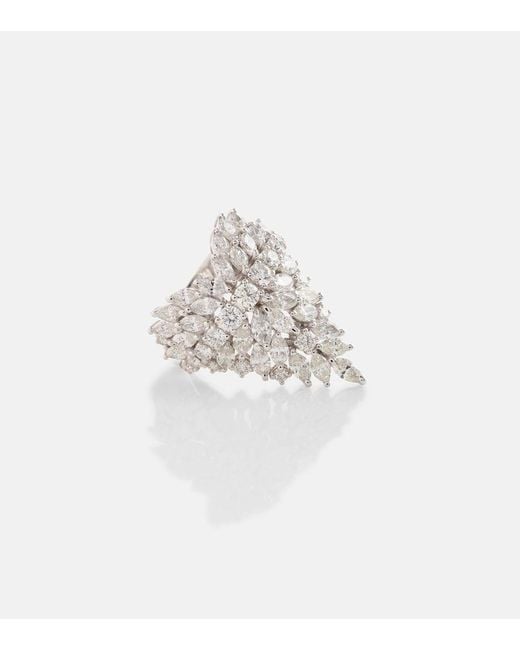 Anillo de oro blanco de 18 ct con diamantes YEPREM de color White