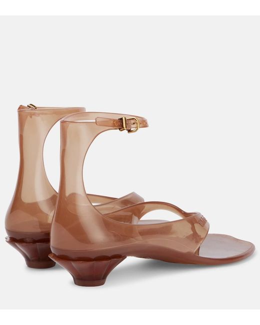 Chloé Brown Jelly Thong Sandals
