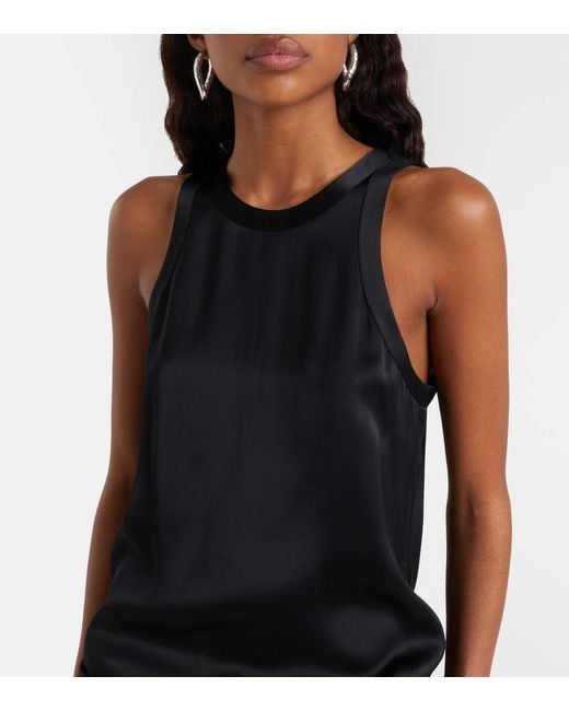 Totême  Black Satin Top