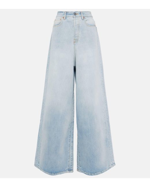 Vetements Blue High-rise Wide-leg Jeans
