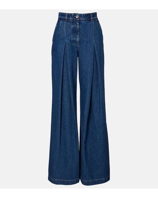 Dolce & Gabbana Blue Wide-Leg Jeans