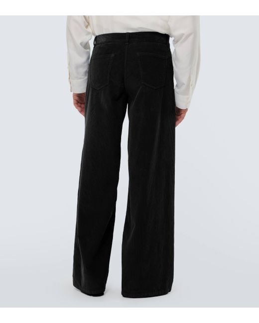 The Row Black Chani Cotton Corduroy Wide-leg Pants for men