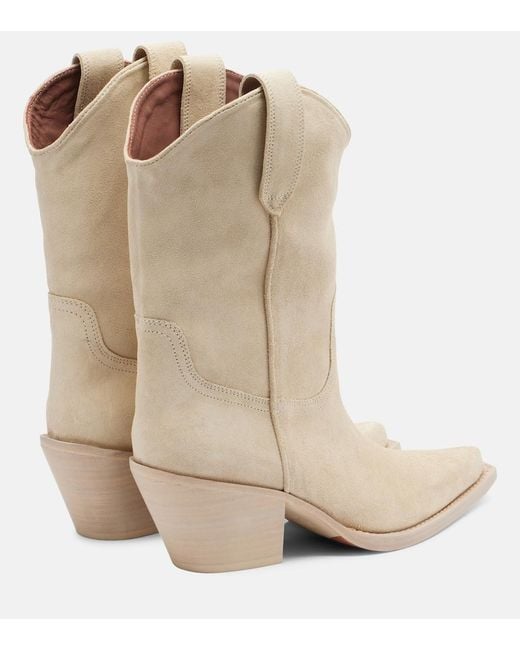 Paris Texas Natural Dakota Suede Ankle Boots