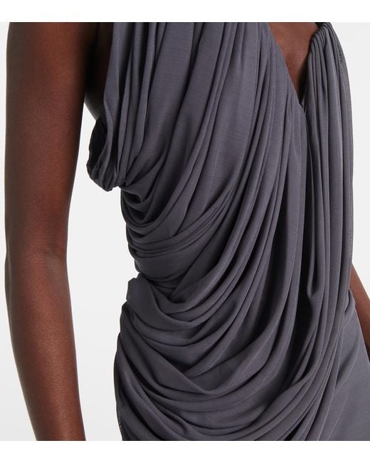 Maticevski Purple Systema Gathered Jersey Gown