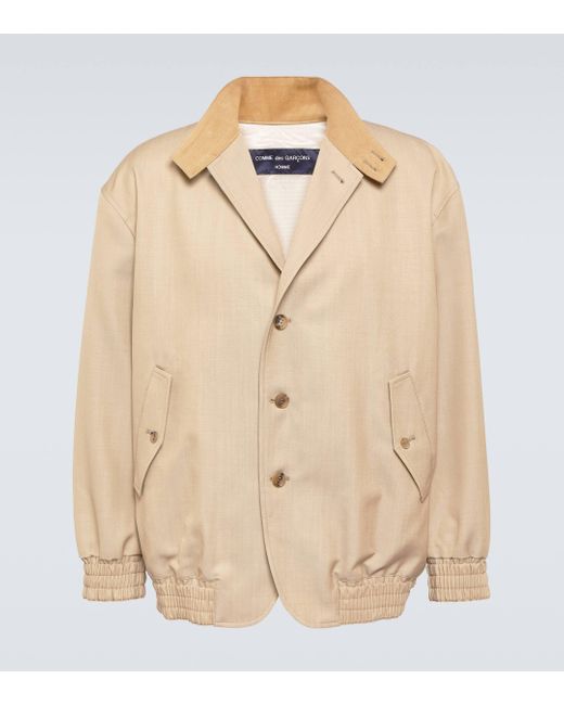 Comme des Garçons Natural Wool And Mohair Twill Jacket for men
