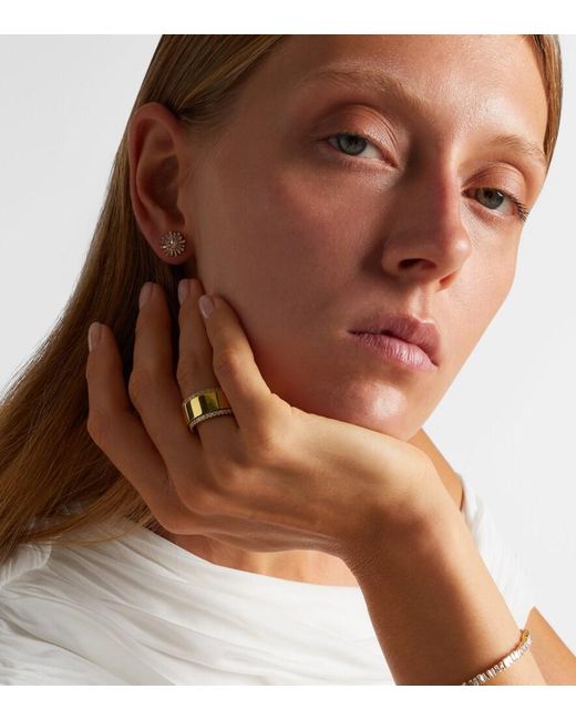 Suzanne Kalan White Midi 18Kt Tech Ring Jackets With Diamonds