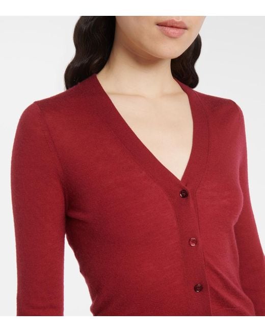 Joseph Red Cashair Cashmere Cardigan