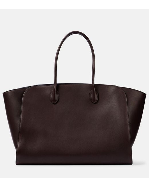 The Row Black Tote Bag Marlo Large Aus Leder