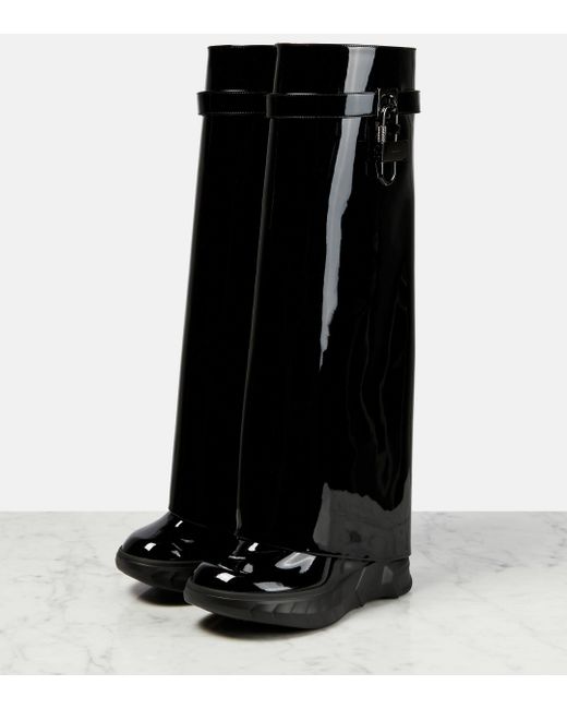 Givenchy Black Shark Lock Biker Boots
