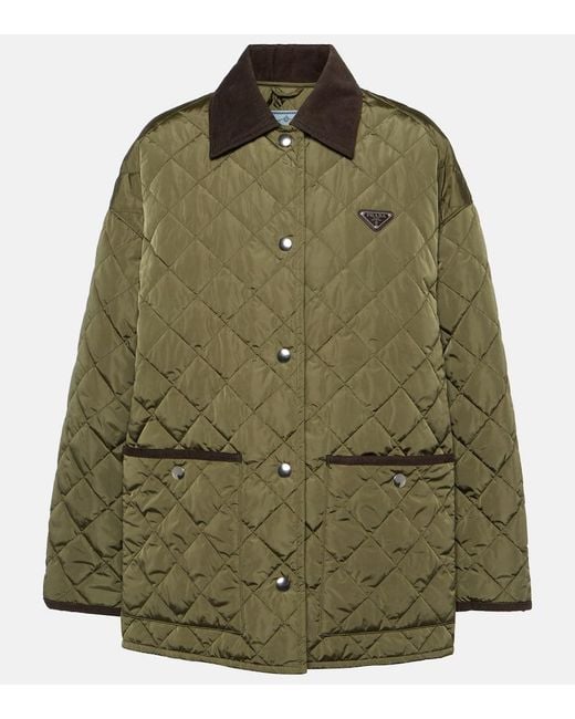 Prada Green Light Re-Nylon Quilted Jacket