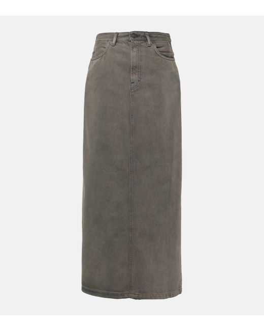 Acne Gray Philo Denim Maxi Skirt