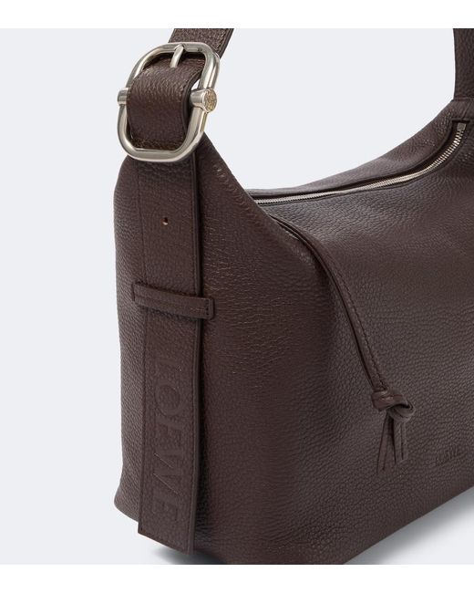 Loewe Brown Loop Medium Leather Shoulder Bag for men